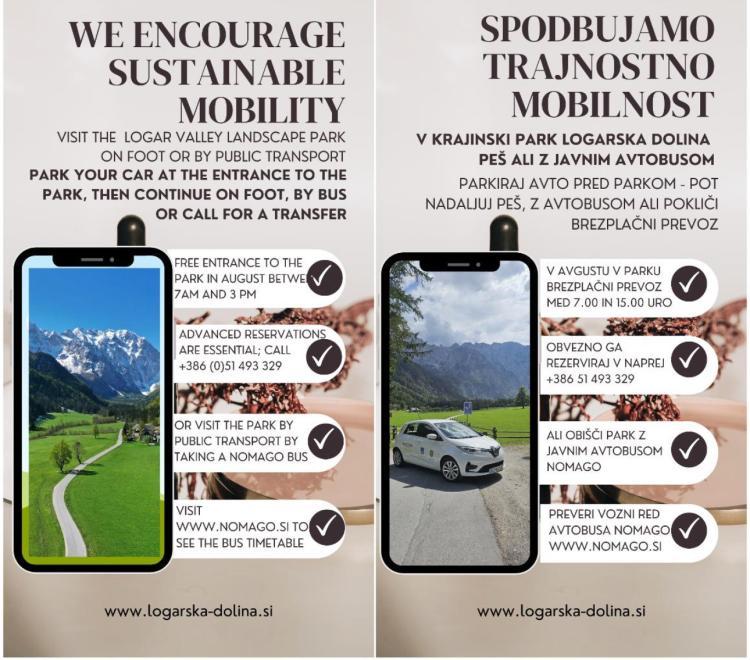 Brezplačni prevozi po parku v avgustu in septembru