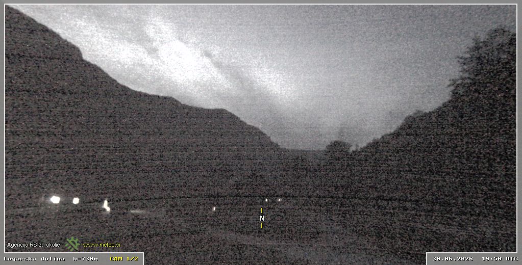 Spletna kamera Logarska dolina 730 m - pogled proti severu
